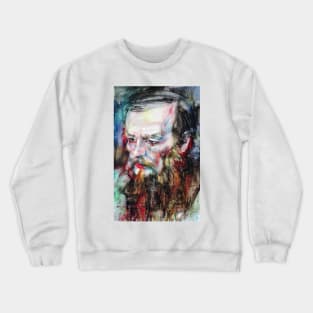 FYODOR DOSTOEVSKY watercolor portrait.3 Crewneck Sweatshirt